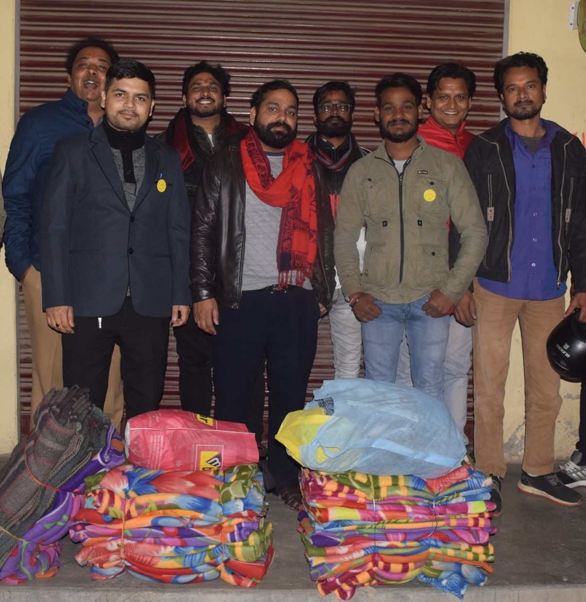 People receiving donations